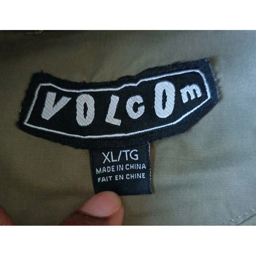 Vintage Volcom Utility Jacket Men's XL Green Full Zip Long Sleeve - Picture 5 of 10